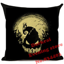 Load image into Gallery viewer, Nightmare Before Christmas Cartoon Skull Jack Printed Cushion Cover Halloween Decorative Sofa Car Throw Pillow Home Decor Pillow
