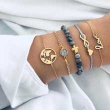 Load image into Gallery viewer, 30 Style Marble Turtle Bracelet Set Heart Pearl Moon Star LOVE Crystal Bracelets for Women Tassel Bracelet Jewelry Wholesale
