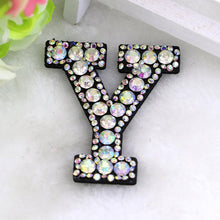 Load image into Gallery viewer, A-Z 1pcs  Rhinestone English Alphabet Letter Applique 3D Iron On letters Patch For Clothing Badge Paste For Clothes Bag Shoes
