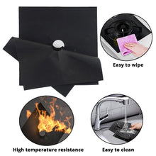 Load image into Gallery viewer, 4PCS/Set Reusable Non-stick Self Adhesive Foil Cleaning Mat For Gas Stove Protectors Cover Sheeting Kitchen Gas Stove Accessorie
