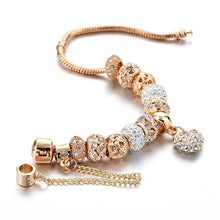 Load image into Gallery viewer, ATTRACTTO Luxury Crystal Heart Charm Bracelets&amp;Bangles Gold Bracelets For Women Jewellery Pulseira Feminina Bracelet Sbr170020
