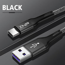 Load image into Gallery viewer, ZNP USB Type C Cable For Samsung S10 Huawei P30 Pro Fast Charge Type-C Mobile Phone Charging Wire USB C Cable for Samsung S9 S8
