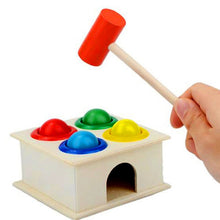 Load image into Gallery viewer, 1Set Wooden Hammering Ball Hammer Box Children Fun Playing Hamster Game Toy Early Learning Educational Toys
