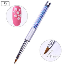 Load image into Gallery viewer, NICOLE DIARY UV Gel Brush Liner Painting Pen Acrylic Drawing Brush for Nails Gradient Rhinestone Handle  Nail Art Tool

