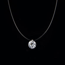 Load image into Gallery viewer, Poputton Female Transparent Fishing Line Necklace Silver Color Invisible Chain Women Rhinestone Choker Necklace Collier Femme
