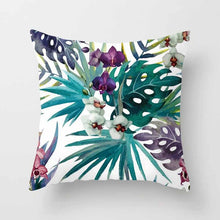 Load image into Gallery viewer, Tropical Plants Cushion Cover Polyester Green Leaves Decorative Pillowcase Tropical Plant Throw Pillow Case Cushion Cover
