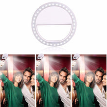Load image into Gallery viewer, Mobile Phone Light Clip Selfie LED Auto Flash For Cell Phone Smartphone Round Portable Selfie Flashlight Makeup Mirror
