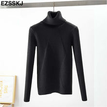 Load image into Gallery viewer, chic Autumn winter thick Sweater Pullovers Women Long Sleeve casual warm basic turtleneck Sweater female knit Jumpers top
