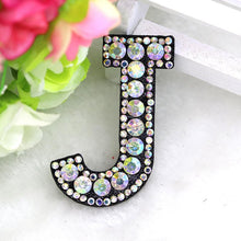 Load image into Gallery viewer, A-Z 1pcs  Rhinestone English Alphabet Letter Applique 3D Iron On letters Patch For Clothing Badge Paste For Clothes Bag Shoes
