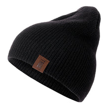 Load image into Gallery viewer, 1 Pcs Hat PU Letter True Casual Beanies for Men Women Warm Knitted Winter Hat Fashion Solid Hip-hop Beanie Hat Unisex Cap
