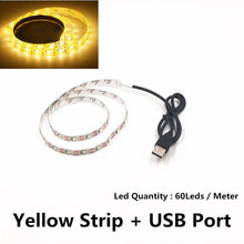 Load image into Gallery viewer, USB LED Strips SMD3528 light 5V adapter string Christmas desk Decor lamp tape For TV Background Lighting 5V 50CM 1M 2M 3M 4M 5M
