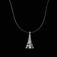 Load image into Gallery viewer, Poputton Female Transparent Fishing Line Necklace Silver Color Invisible Chain Women Rhinestone Choker Necklace Collier Femme

