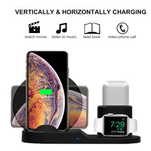 Load image into Gallery viewer, 3 in 1 10W Fast Wireless Charger Dock Station Fast Charging For iPhone XR XS Max 8 for Apple Watch 3 4 5 For AirPods For Samsung
