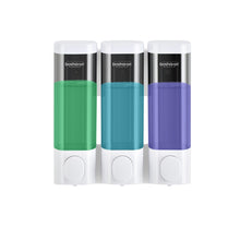 Load image into Gallery viewer, Liquid Soap Dispenser Wall Mount 300ml Bathroom Accessories Plastic Detergent Shampoo Dispensers Double Hand Kitchen Soap Bottle
