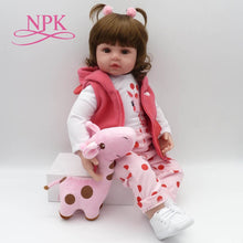 Load image into Gallery viewer, bebe doll reborn toddler 47cm soft silicone reborn  baby dolls soft body lifelike menina  Christmas surprice girl gifts doll
