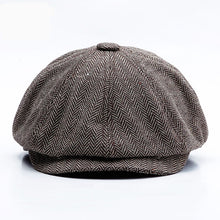 Load image into Gallery viewer, Wuaumx Unisex Autumn Winter Newsboy Caps Men And Women Warm Tweed Octagonal Hat For Male Detective Hats Retro Flat Caps chapeau

