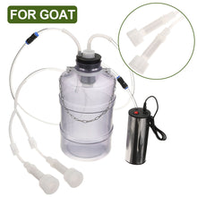 Load image into Gallery viewer, 5L 24W Electric Milking Machine Cow Goat Sheep Milker Thickening Tank Double Heads Silicone Hose With Restriction Valve
