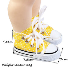 Load image into Gallery viewer, Doll Talk Unisex Shoes 2019 New Style Spotted Doll 7.5cm Canvas Shoes For 1/3 BJD Doll Fashion Mini Shoes For Russian DIY Doll
