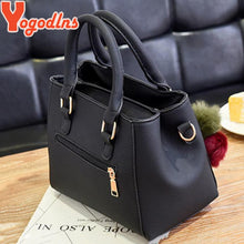 Load image into Gallery viewer, Yogodlns women beading pendant handbag ladies embossed shoulder bag ladies Messenger bag hairball bags high quality bag
