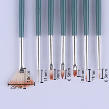 Load image into Gallery viewer, NICOLE DIARY UV Gel Brush Liner Painting Pen Acrylic Drawing Brush for Nails Gradient Rhinestone Handle  Nail Art Tool
