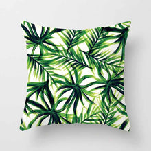Load image into Gallery viewer, Tropical Plants Cushion Cover Polyester Green Leaves Decorative Pillowcase Tropical Plant Throw Pillow Case Cushion Cover
