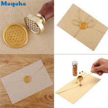 Load image into Gallery viewer, Mogoko Botanical Wax Seal Stamp Retro Classic Sealing Wax Stamps Envelope Cards Decor Flower of Life Sunflower Olive Wreath Leaf

