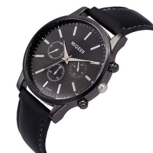 Load image into Gallery viewer, Men's Watch Retro Design Leather Band Analog Alloy Quartz Wrist Watch MiGEER Men's Watches Male Clock Hot Relogio Masculino 30X
