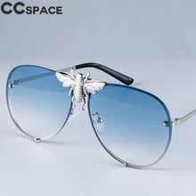 Load image into Gallery viewer, 47850 Luxury Metal Big Bee Pilot Sunglasses Gradient Lenses UV400 Retro Men Women Shades

