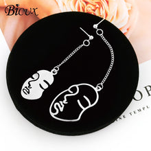 Load image into Gallery viewer, BICUX New Fashion Round Dangle Drop Korean Earrings For Women Geometric Round Heart Gold Earring Wedding Jewelry
