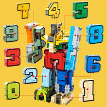 Load image into Gallery viewer, 15PCS Assembling Building Blocks  Educational Toys Action Figure Transformation Number Robot Deformation Robot Toy for Children
