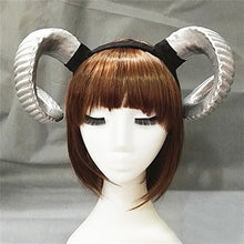 Load image into Gallery viewer, Handmade Sheep horn Headband Hairband Accessory Demon Evil Gothic Lolita Cosplay Halloween Headwear Prop
