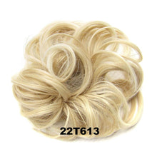 Load image into Gallery viewer, Delice Women's Wrap On Messy Bun Curly Scrunchie Chignon With Rubber Band Brown Black Synthetic Hair Ring
