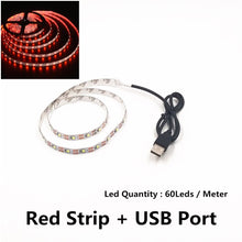 Load image into Gallery viewer, USB LED Strips SMD3528 light 5V adapter string Christmas desk Decor lamp tape For TV Background Lighting 5V 50CM 1M 2M 3M 4M 5M
