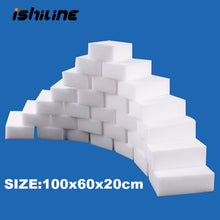 Load image into Gallery viewer, 100 Pcs/lot Melamine Sponge Magic Sponge Eraser Melamine Cleaner for Kitchen Office Bathroom Nano Cleaning Sponges 10x6x2cm
