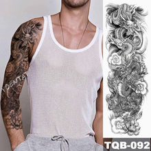 Load image into Gallery viewer, Large Arm Sleeve Tattoo Lion Crown King Rose Waterproof Temporary Tatoo Sticker Wild Wolf Tiger Men Full Skull Totem Tatto
