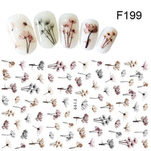 Load image into Gallery viewer, Flower Series Nail Water Decal Stickers Sakura Daisy Lavender Floral Pattern Transfer Sticker  Nail Art Decoration
