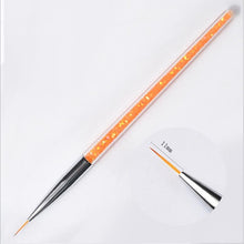 Load image into Gallery viewer, set Nail Art Brush Drawing Painting Carving Pen Design Manicure Tools Acrylic Liner UV Gel Sequins Decoration Tips 7/9/11mm
