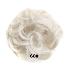 Load image into Gallery viewer, Delice Women's Wrap On Messy Bun Curly Scrunchie Chignon With Rubber Band Brown Black Synthetic Hair Ring
