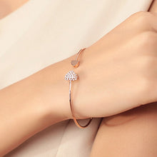 Load image into Gallery viewer, 2020 Hot New Fashion Adjustable Crystal Double Heart Bow Bilezik Cuff Opening Bracelet For Women Jewelry Gift Mujer Pulseras 7g
