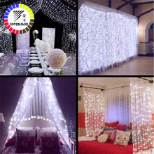 Load image into Gallery viewer, Coversage Christmas Led Lights Curtain Garland 3X3M LED String Fairy Decorative Outdoor Indoor Home Wedding Decoration Net Light
