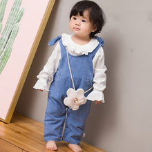 Load image into Gallery viewer, Summer Suspender Pants Children Denim Solid Pattern Sleeveless Pants Overalls Trousers 4M-2Yrs Outfit

