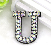 Load image into Gallery viewer, A-Z 1pcs  Rhinestone English Alphabet Letter Applique 3D Iron On letters Patch For Clothing Badge Paste For Clothes Bag Shoes
