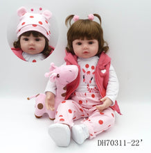 Load image into Gallery viewer, bebe doll reborn toddler 47cm soft silicone reborn  baby dolls soft body lifelike menina  Christmas surprice girl gifts doll
