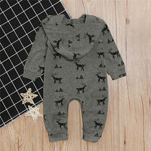 Load image into Gallery viewer, 2019 Winter Warm Newborn Baby Boys Hooded Romper Jumpsuit Infant Clothes Outfits Set Cartoon Deer Print Infant Clothing
