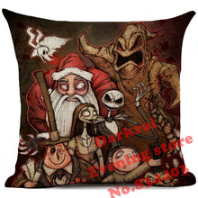 Load image into Gallery viewer, Nightmare Before Christmas Cartoon Skull Jack Printed Cushion Cover Halloween Decorative Sofa Car Throw Pillow Home Decor Pillow
