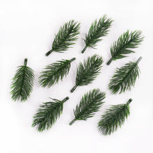 Load image into Gallery viewer, 10PCS pine needle artificial flower plant fake flowers branch For Christmas tree decoration accessories DIY scrapbook home decor
