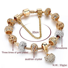 Load image into Gallery viewer, ATTRACTTO Luxury Crystal Heart Charm Bracelets&amp;Bangles Gold Bracelets For Women Jewellery Pulseira Feminina Bracelet Sbr170020
