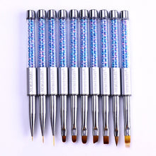 Load image into Gallery viewer, NICOLE DIARY UV Gel Brush Liner Painting Pen Acrylic Drawing Brush for Nails Gradient Rhinestone Handle  Nail Art Tool
