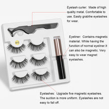 Load image into Gallery viewer, Magnetic Eyelashes Eyeliner Eyelash Curler Set5 Magnet Natural Long Magnetic False Eyelashes With Magnetic Eyeliner SEXYSHEEP

