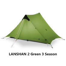 Load image into Gallery viewer, LanShan 2 3F UL GEAR 2 Person 1 Person Outdoor Ultralight Camping Tent 3 Season 4 Season Professional 15D Silnylon Rodless Tent
